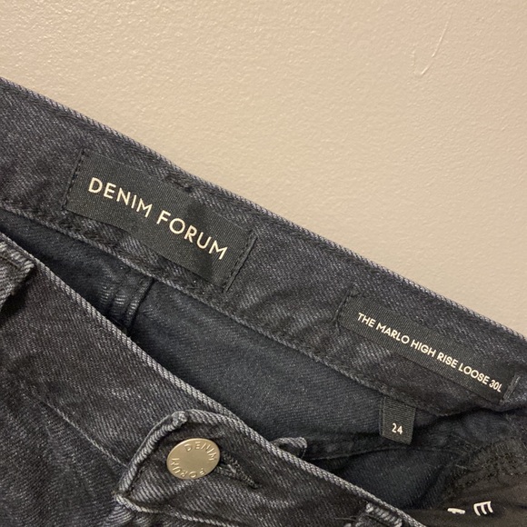 Black Marlo High Rise Loose 30L Jeans - Picture 3 of 3